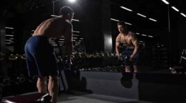 This route takes serious patience. Begin with smaller goals, such as gaining one pound of muscle per month. You can accomplish this by increasing the amount of weight and reps with each workout. The Bowflex SelectTech 560 Dumbbells condense 32 different weights down to two -- maximizing space and storage at home.